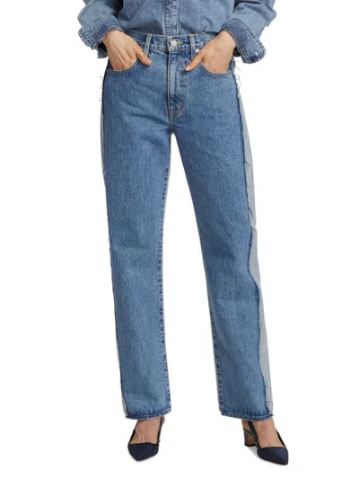 Slvrlake Women's Re-worked Two-toned Jeans In Sweet Reverse