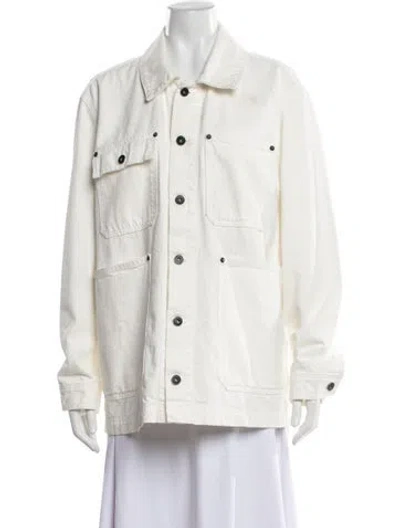 Pre-owned Slvrlake Worker Denim Jacket In White