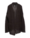 Sly010 Woman Cardigan Dark Brown Size 6 Mohair Wool, Polyamide, Wool In Brown