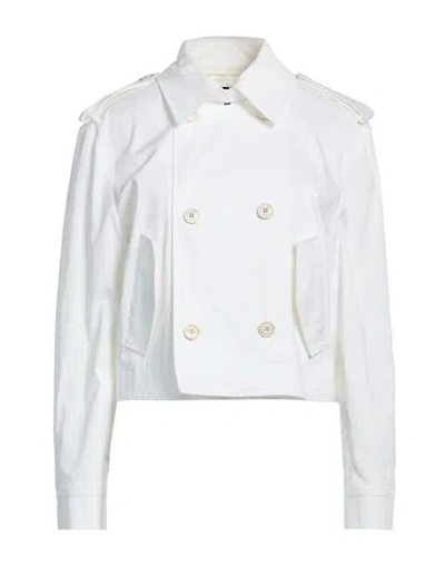Sly010 Woman Jacket White Size 8 Cotton, Elastane