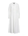 Sly010 Woman Maxi Dress White Size 14 Cotton, Polyamide, Elastane In White