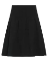 Sly010 Woman Midi Skirt Black Size 10 Polyester, Wool, Elastane