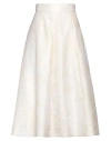Sly010 Woman Midi Skirt Cream Size 8 Polyacrylic, Silk, Polyamide In White