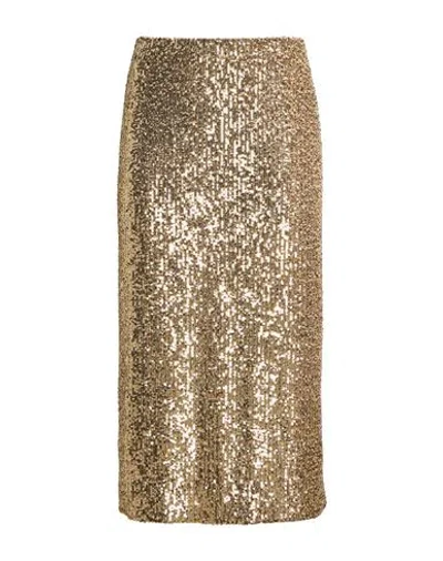 Sly010 Woman Midi Skirt Gold Size 14 Polyamide, Elastane