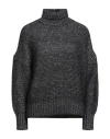 Sly010 Woman Turtleneck Charcoal Size 8 Polyester, Alpaca Wool, Polyamide, Wool In Grey