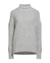 Sly010 Woman Turtleneck Grey Size 10 Cashmere