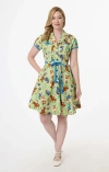 Smak Parlour 1960s Fit & Flare Dress In Green