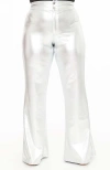 Smak Parlour 1960s High Waist Flare Pants In Silver
