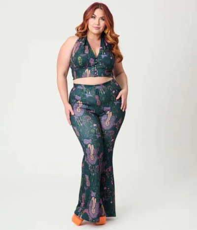 Smak Parlour Plus Size 1970's Find Your Flare Pants In Multi