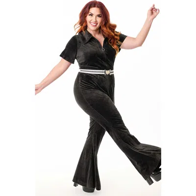 Smak Parlour Plus Size Belted Flare Jumpsuit