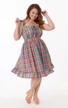 Smak Parlour Plus Size Corset Lace Fit & Flare Dress In Pink