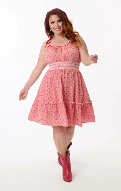 Smak Parlour Plus Size Tiered Flare Dress In Pink