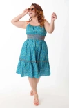 Smak Parlour Plus Size Tiered Flare Dress In Blue