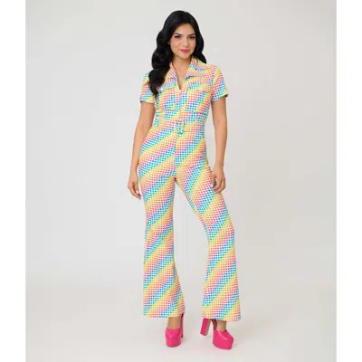 Smak Parlour Retro Flare Jumpsuit In Multi