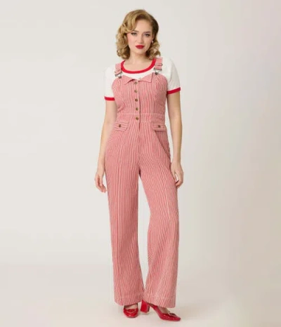 Smak Parlour Wide Leg Dungarees In Pink