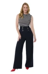 Smak Parlour Wide Leg Sailor Pants In Blue