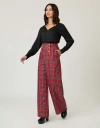 Smak Parlour Wide Leg Sailor Pants In Red