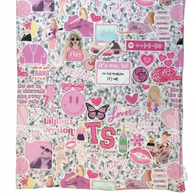 Small Shop Girls' Eras Tour Music Inspired Plush Throw Blanket In Pink