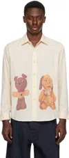 Small Talk Studio Beige Stuffed Animal Print Teddy Bears Shirt In Beige