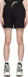 SMALL TALK STUDIO BLACK DRAWSTRING SHORTS