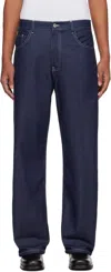 Small Talk Studio Blue Five-pocket Jeans In Dark Blue Indigo