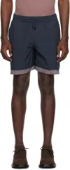 Small Talk Studio Navy Boxer Lining Drawstring Shorts In Navy