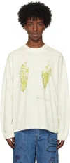 Small Talk Studio Ssense Exclusive White Hand Drawn Leaf Graphic T-shirt In White
