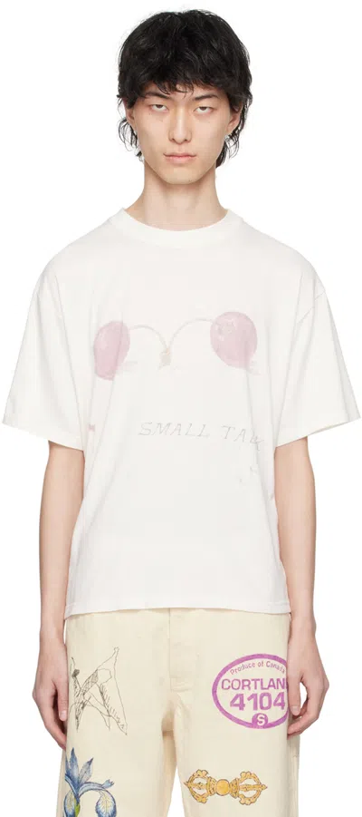 Small Talk Studio White Printed T-shirt