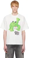 Small Talk Studio White Watercolor Frog S/s T-shirt In White