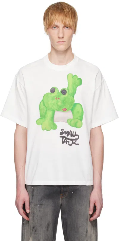Small Talk Studio White Watercolor Frog S/s T-shirt