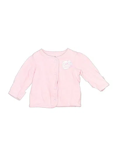 Pre-owned Small Wonders Babies' Long Sleeve Henley Shirt In Pink