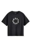 Smallsaints By Allsaints Kids' Cryptierra Cotton Graphic T-shirt In Black