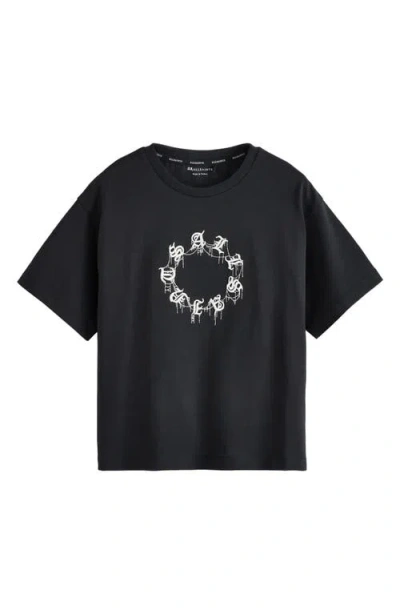 Smallsaints By Allsaints Kids' Cryptierra Cotton Graphic T-shirt In Black
