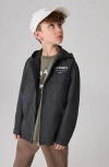 Smallsaints By Allsaints Kids' Logo Hooded Jacket In Black