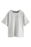 Smallsaints By Allsaints Kids' Metallic Logo Cotton Graphic T-shirt In Silver