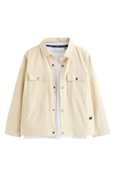 Smallsaints By Allsaints Kids' Oversize Ramskull Snap-up Shirt Jacket & T-shirt Set In Neutral