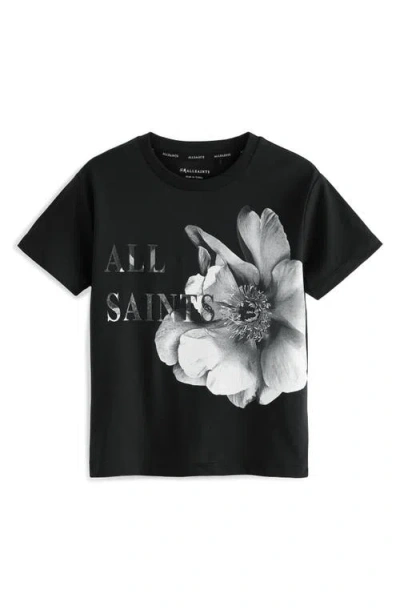 Smallsaints By Allsaints Kids' Presila Floral Cotton Graphic T-shirt In Black