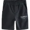 Smallsaints By Allsaints Kids' Pull-on Cotton Twill Shorts In Black