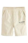 Smallsaints By Allsaints Kids' Underground Logo Sweat Shorts In Neutral