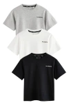 Smallsaints By Allsaints Kids' Underground Assorted 3-pack Logo T-shirts In Black/white/grey