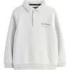 Smallsaints By Allsaints Kids' Underground Logo Graphic Polo Sweatshirt In Gray