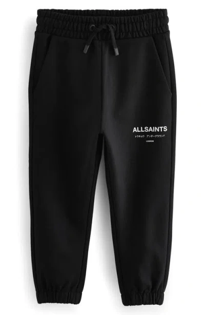Smallsaints By Allsaints Kids' Underground Logo Joggers In Black
