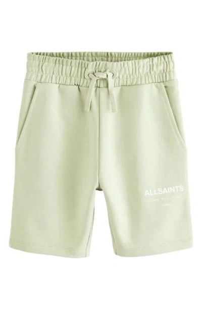 Smallsaints By Allsaints Kids' Underground Logo Sweat Shorts In Green
