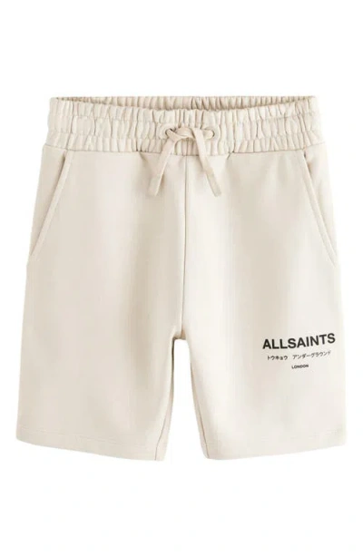 Smallsaints By Allsaints Kids' Underground Logo Sweat Shorts In Neutral