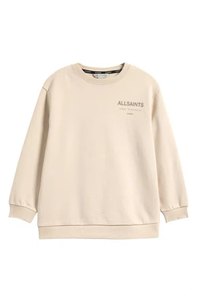 Smallsaints By Allsaints Kids' Underground Oversize Crewneck Sweatshirt In Neutral