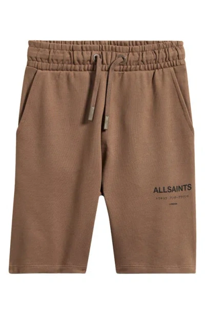 Smallsaints By Allsaints Kids' Underground Sweat Shorts In Brown