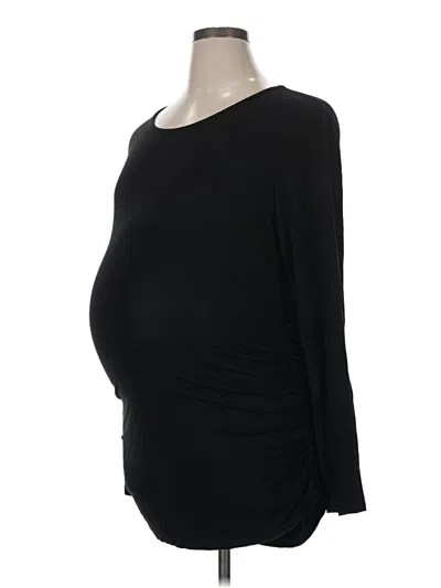 Pre-owned Smallshow Long Sleeve Top Black Scoop Neck Tops