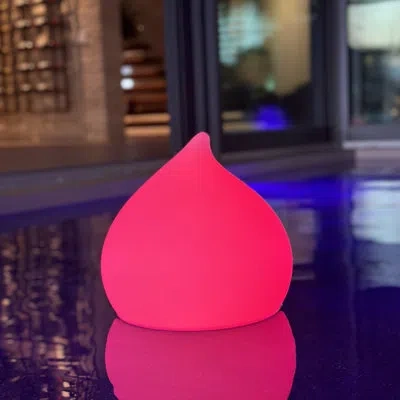 Smart & Green Dew 12" Battery Powered Integrated Led Color Changing Outdoor Table Lamp In Blue;white;green;red