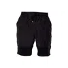 Smart And Joy Men's Bi-material Casual Shorts - Black In Black