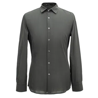 Smart And Joy Men's Long-sleeved Shirt With Double And Removable Collar - Green